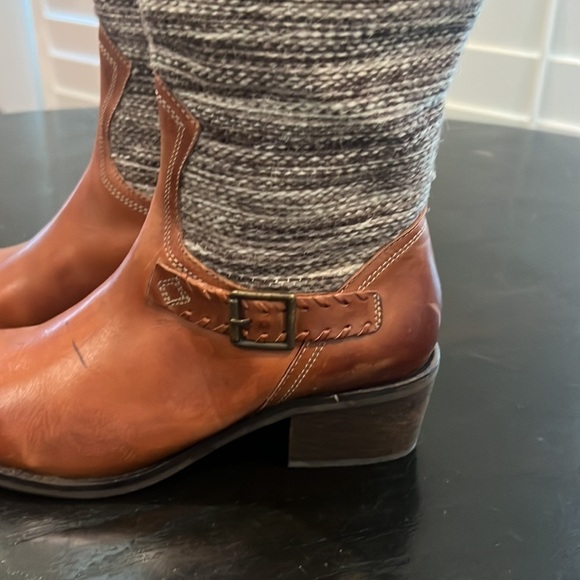 Fortress of Inca Peruvian Leather and wool boots Sz 7 - Picture 3 of 13